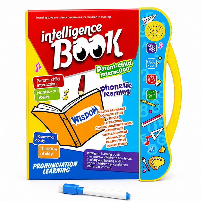 Electronic Intelligent Book with All Learning Materials, Clear Voice 🔊, Touch Sensors 👆,  Multi Color 🌈 , Includes Eraser ✏️