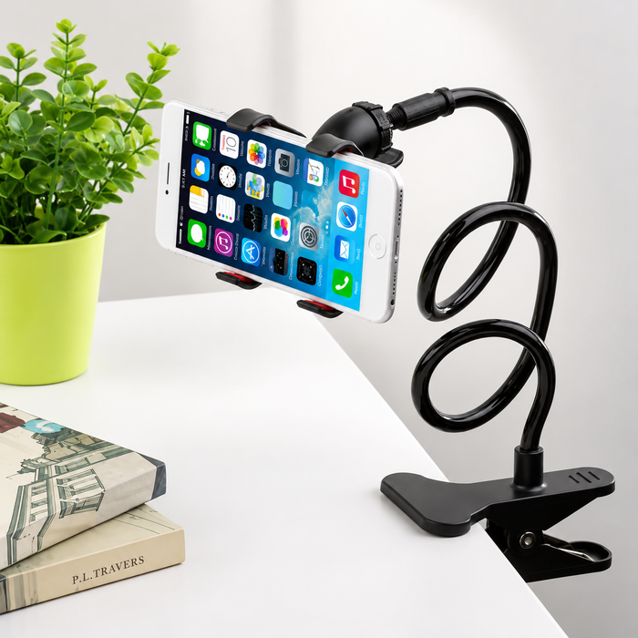 Flexible Lazy Phone Stand for Table | Height Adjustable 360° Rotating Mobile Holder for Online Classes, Live Streaming, OTT, Video Calls & YouTube
