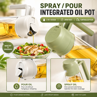 2-in-1 Oil Sprayer & Dispenser for Kitchen, Olive & Coconut Oil Spray Bottle, Glass Oil Pot for Air Fryer, Salad, BBQ, Roasting & Cooking, Dual-Use Oil Vinegar Dispenser – 500ml