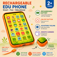 🧸 EduPhone Smart Learning Toy Phone for Kids | 28 Educational Functions | 🔋 Rechargeable | In Hindi & English